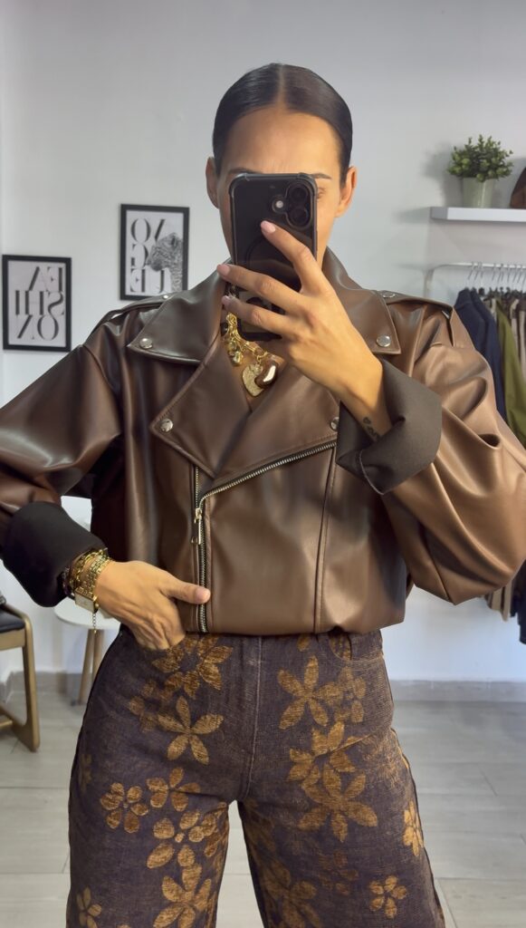 Bomber cuero