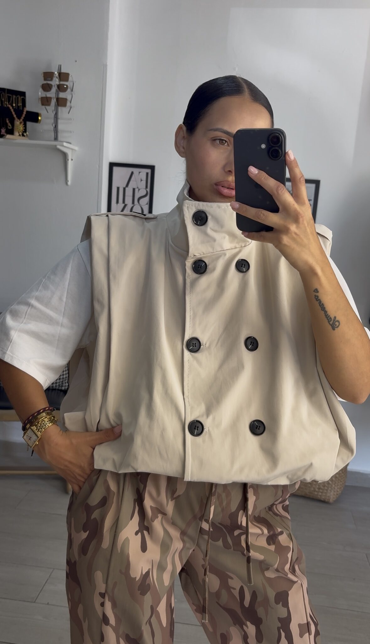 Gabardina sin mangas Zara