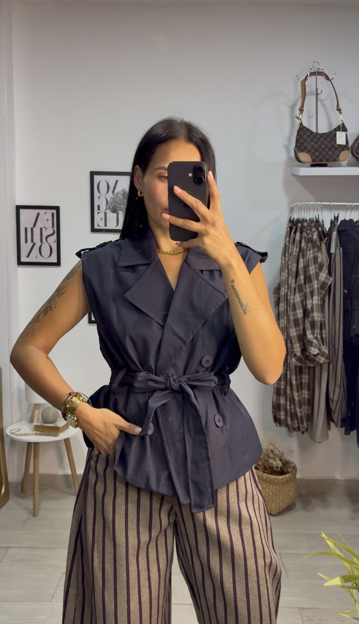 Gabardina azul marino